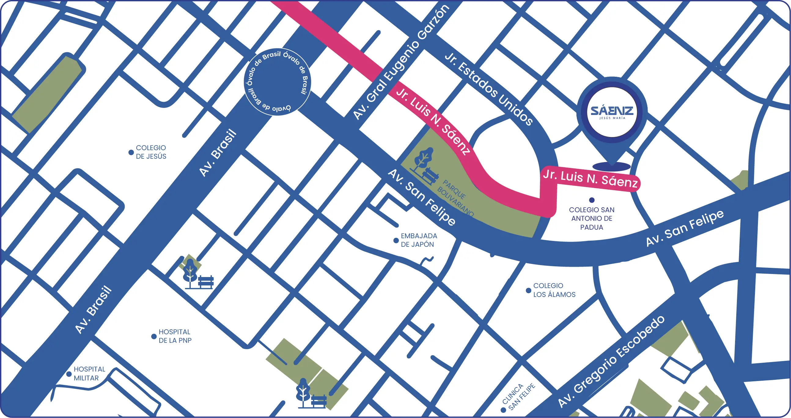 Ubicación del proyecto Sáenz